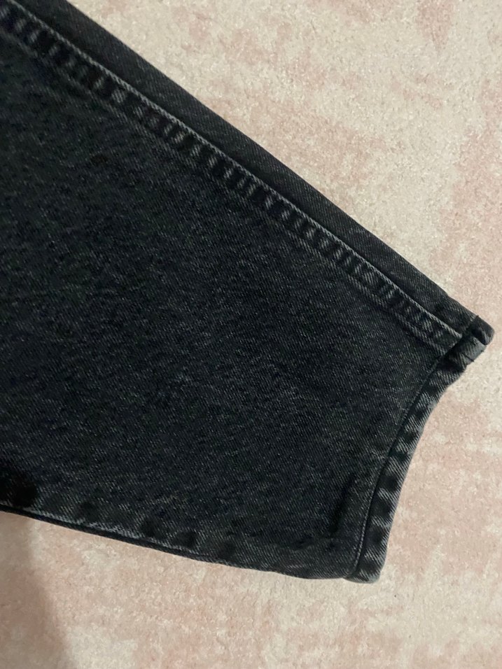 Siyah Normal Boy Mom Denim Kadın Pantolon - Görsel 4