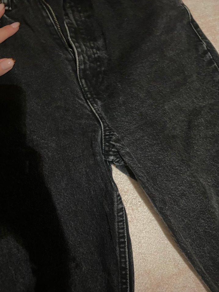 Siyah Normal Boy Mom Denim Kadın Pantolon - Görsel 5