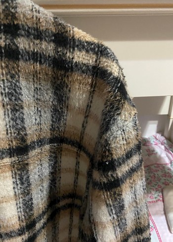 Düğmeli Ekose Desenli Kadın Gömlek - Görsel 5