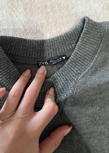 Gri Uzun Kollu Kadın Triko Takım - Görsel 3