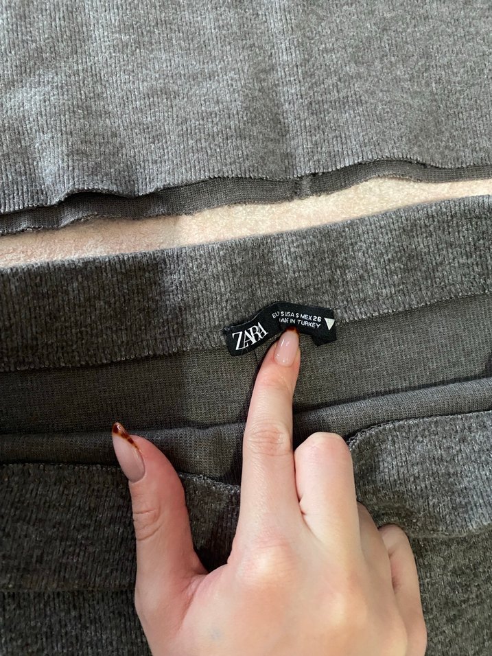 Gri Uzun Kollu Kadın Triko Takım - Görsel 5