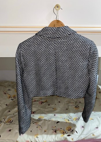 Zara Kadın Midi Zebra Desenli Blazer Ceket - Görsel 3