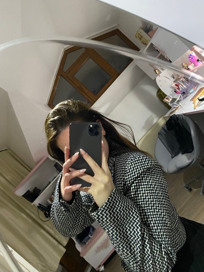 Zara Kadın Midi Zebra Desenli Blazer Ceket - Görsel 4