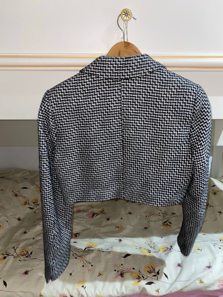 Zara Kadın Midi Zebra Desenli Blazer Ceket - Görsel 3