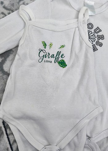 Beyaz Uzun Kollu Bebek Kız Body - Görsel 2