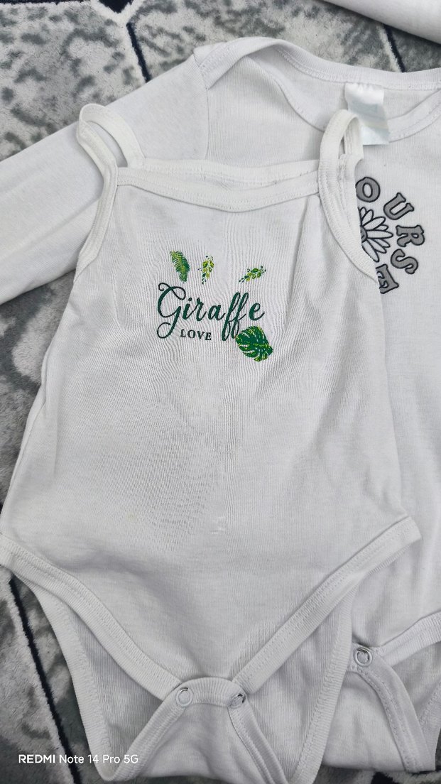 Beyaz Uzun Kollu Bebek Kız Body - Görsel 2