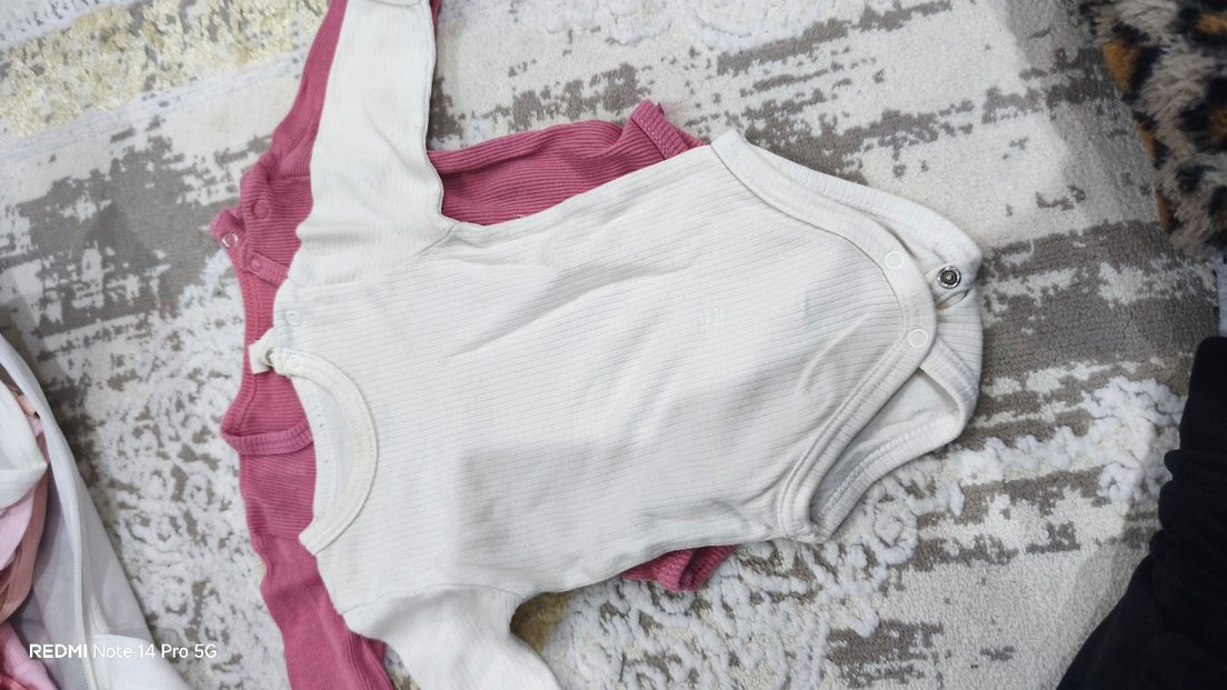 Pembe Uzun Kollu Örgü Kız Bebek Body - Görsel 2