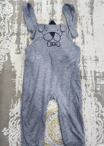 Erkek Çocuk Mavi Düğmeli Tulum - Görsel 5