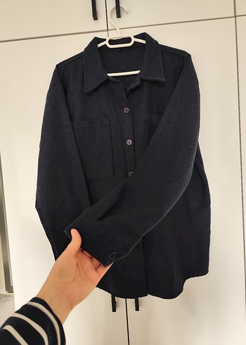Düğmeli Siyah Kadın Midi Ceket - Görsel 2