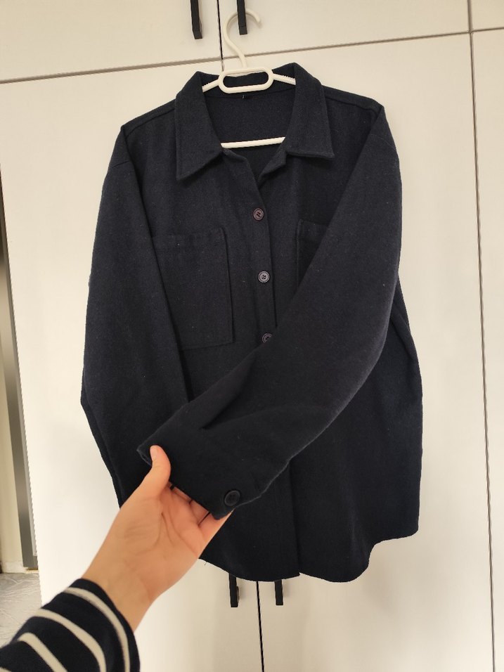 Düğmeli Siyah Kadın Midi Ceket - Görsel 2