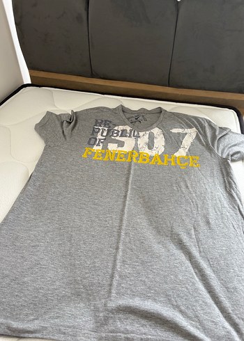 Gri Erkek Pamuklu Baskılı Tişört - Görsel 2