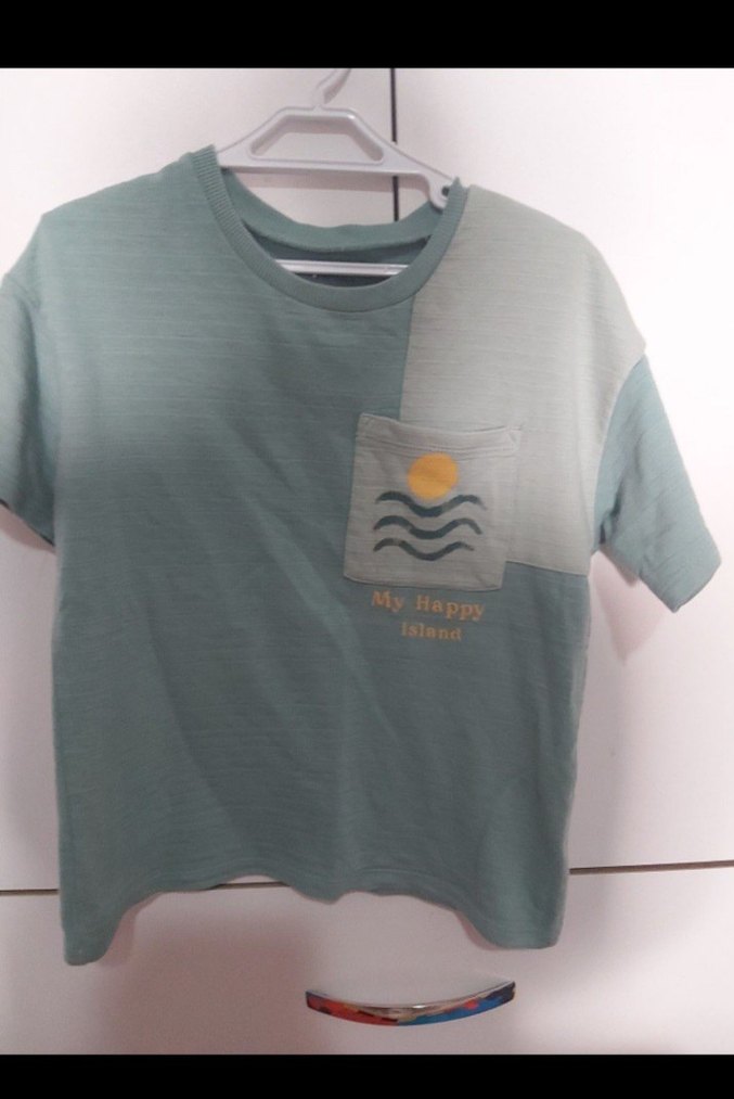 Yeşil Mini Baskılı Kısa Kollu Tişört 5_6 yaş - Görsel 3