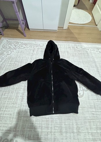 Zara Siyah Kapusonlu Cift Tarafli Ceket
