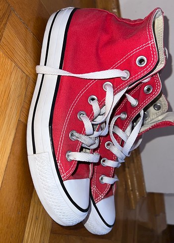 Kırmızı Bağcıklı Converse Ayakkabı - Görsel 6