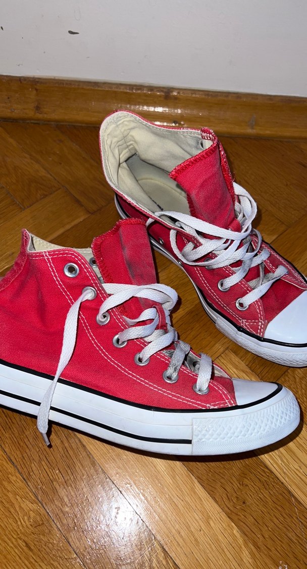 Kırmızı Bağcıklı Converse Ayakkabı - Görsel 2