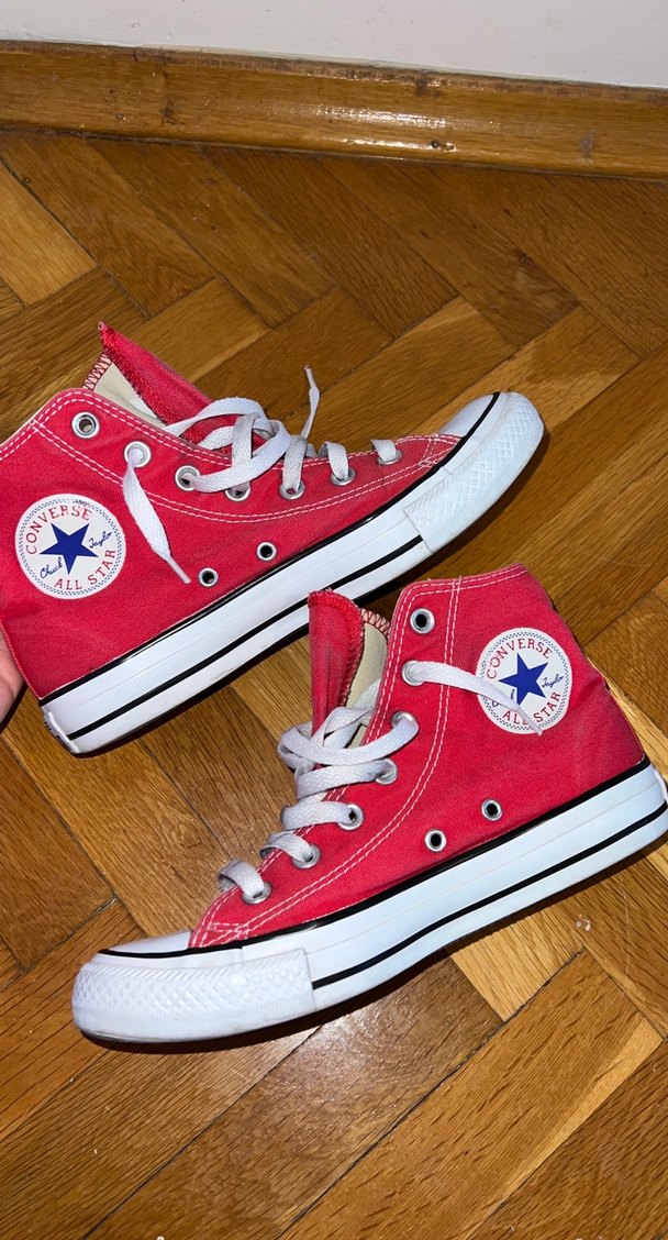 Kırmızı Bağcıklı Converse Ayakkabı - Görsel 3