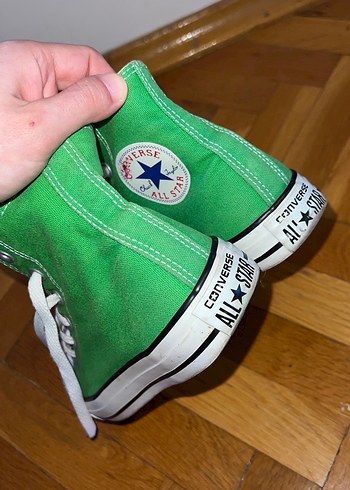 Yeşil Kadın Converse Ayakkabı Bağcıklı - Görsel 4