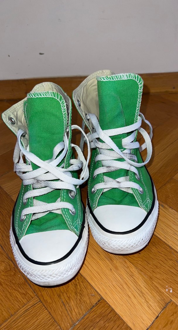 Yeşil Kadın Converse Ayakkabı Bağcıklı - Görsel 5