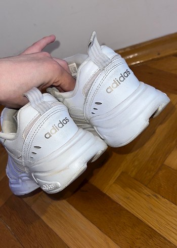 Beyaz Bağcıklı Kadın Spor Ayakkabı - Görsel 8