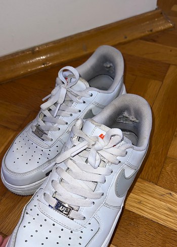 Kadın Beyaz Gri Bağcıklı Platform Spor Ayakkabı - Görsel 7