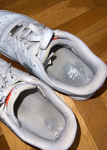 Kadın Beyaz Gri Bağcıklı Platform Spor Ayakkabı - Görsel 8