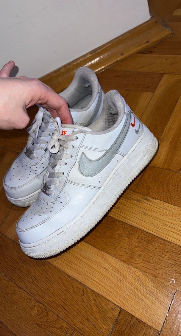 Kadın Beyaz Gri Bağcıklı Platform Spor Ayakkabı - Görsel 5