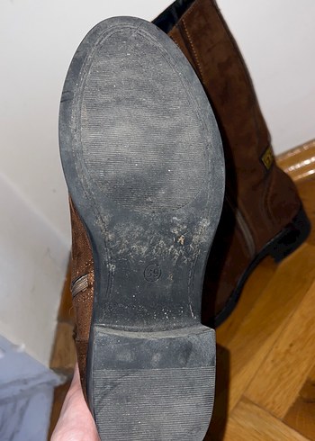 Kahverengi Süet Tokalı Kadın Bot - Görsel 6