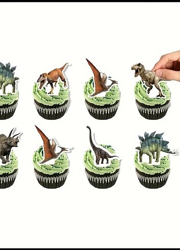 Dinazorlu ve Futbol Temalı Cupcake Süsleri 