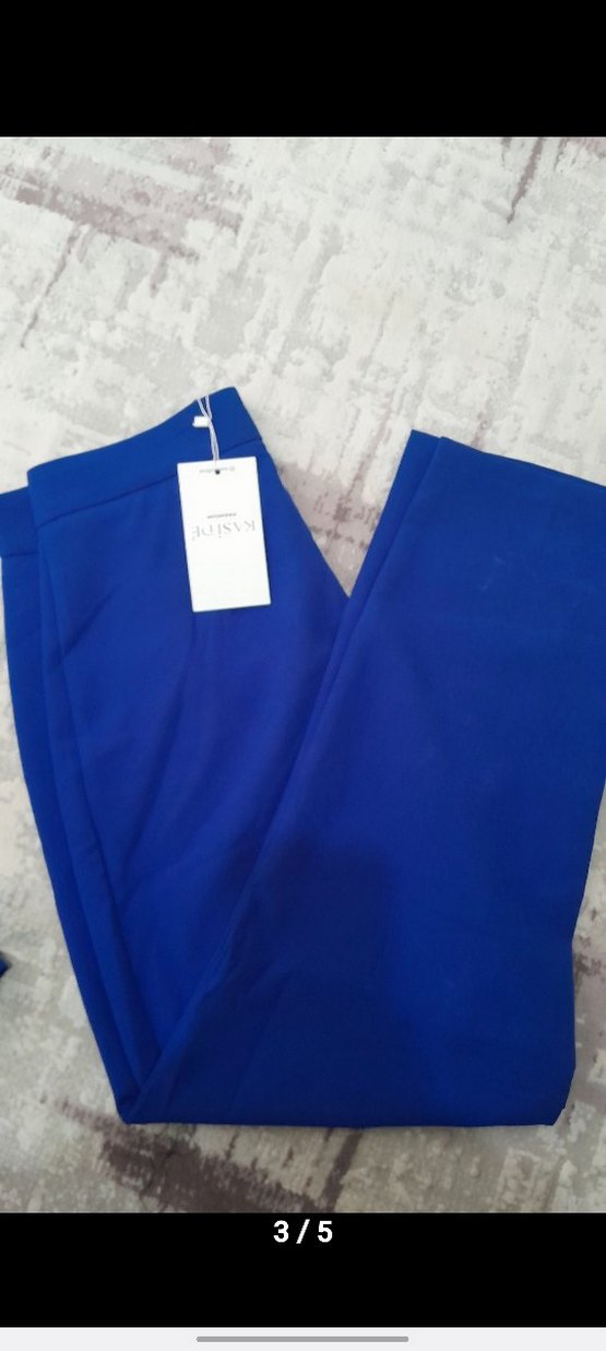 Düğmeli Mavi Kadın Yelek - Görsel 3