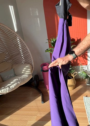 Siyah&mor renkte S beden uzun elbise - Görsel 6