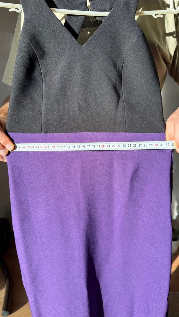 Siyah&mor renkte S beden uzun elbise - Görsel 3