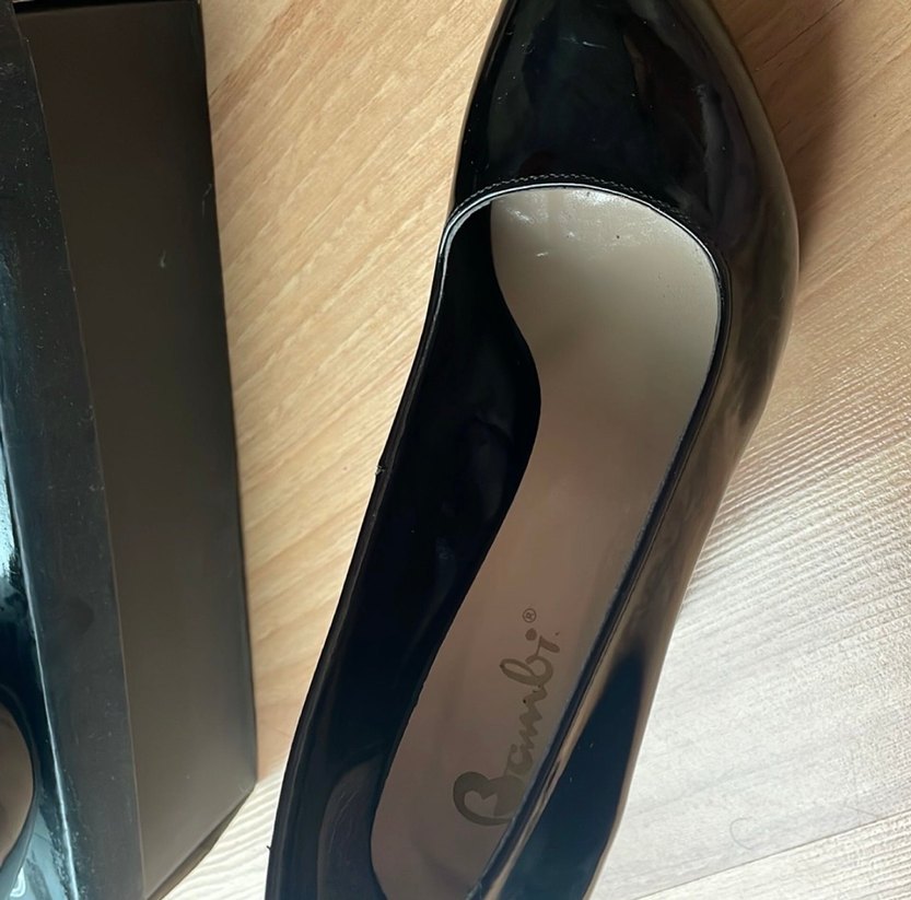 Bambi-36 numara siyah rugan topuklu - Görsel 3