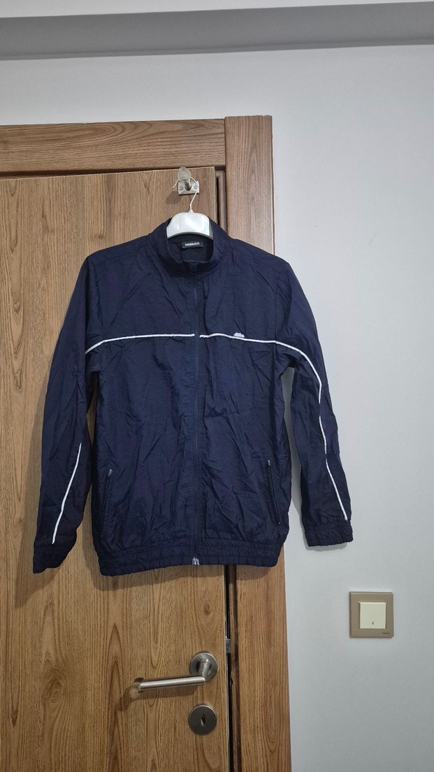 Erkek Lacivert Fermuarlı Rüzgarlık - Görsel 2