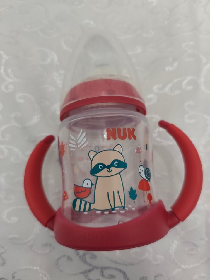 Nuk marka . Kırmızı Kulplu Bebek Suluk - Görsel 2