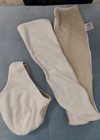 yeni doğan bere,atkı takımı içi penye dışı polar. - Görsel 2