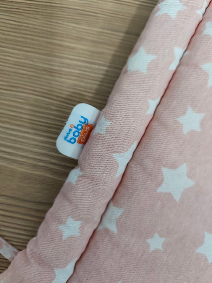 Yıldız Desenli Pembe Bebek Mama sandalyesi  Minderi - Görsel 2