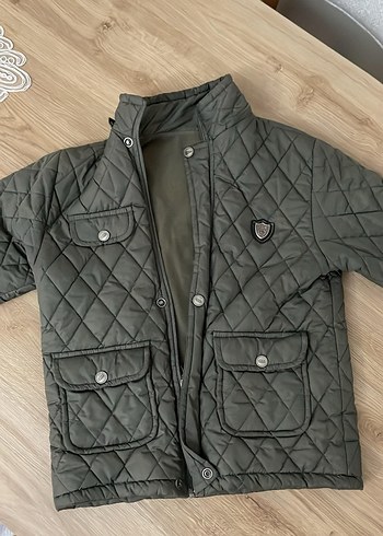 Düğmeli Gri Erkek Çocuk Kaban - Görsel 3