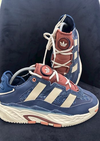 Mavi Bağcıklı Erkek Spor Ayakkabı Adidas Orjinal - Görsel 3