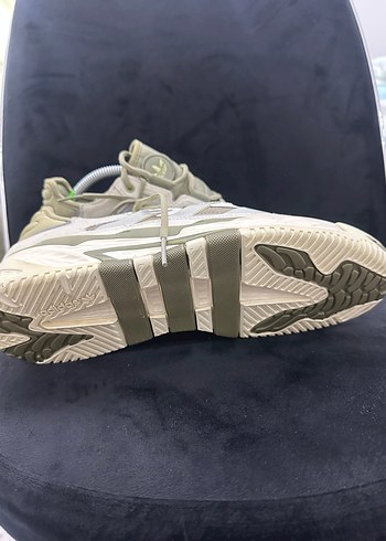 Erkek Gri Beyaz Bağcıklı Spor Ayakkabı Adidas Orjinal - Görsel 2