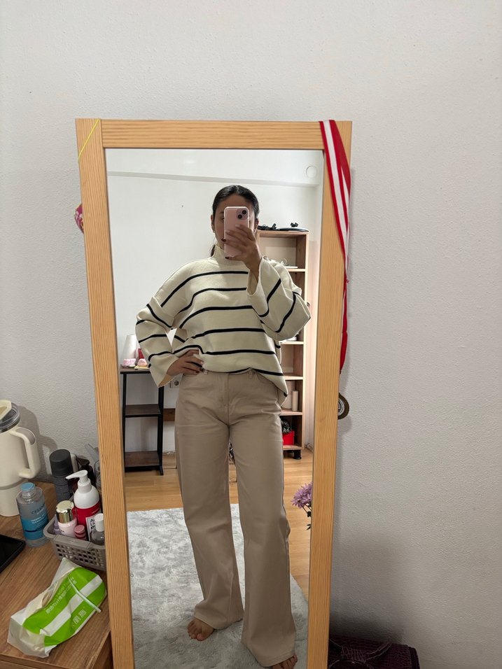 bej kot pantolon - Görsel 3