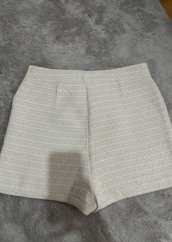 Bej Kadın, Normal Boy, Pamuk, Twit kostüm blazer ve şort etek - Görsel 5