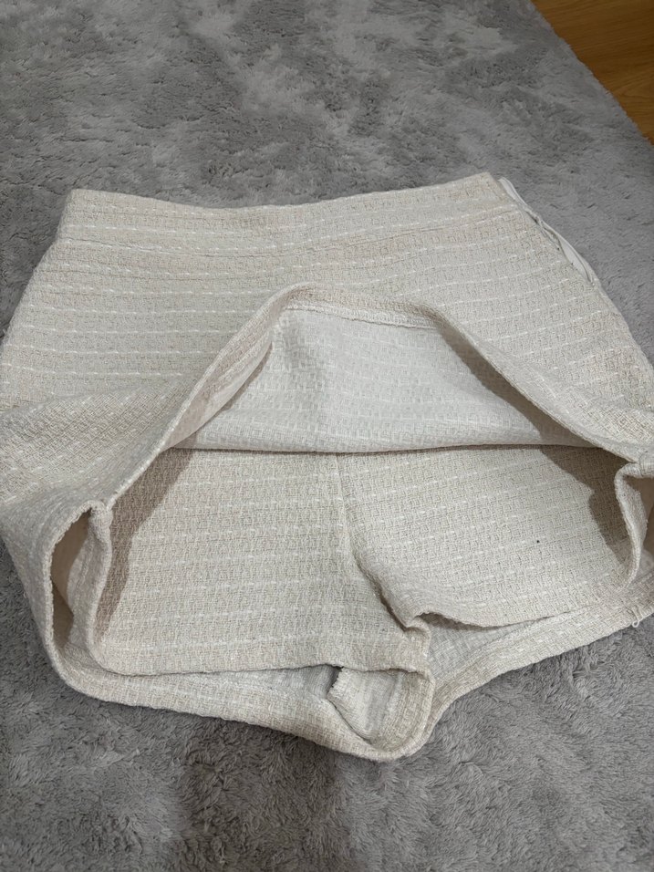 Bej Kadın, Normal Boy, Pamuk, Twit kostüm blazer ve şort etek - Görsel 4