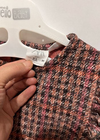 Zara Kız Çocuk Kahverengi Uzun Kollu Elbise - Görsel 4