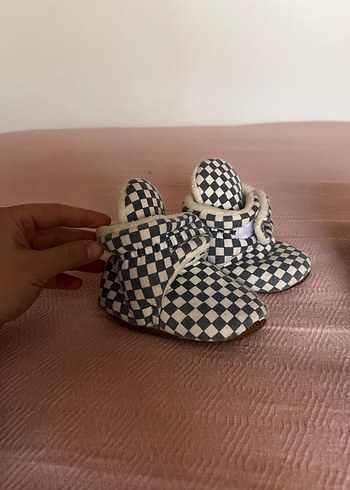 Ekose Desenli Kürklü  Ev botu panduf - Görsel 2