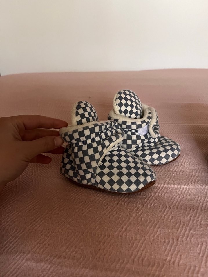 Ekose Desenli Kürklü  Ev botu panduf - Görsel 2