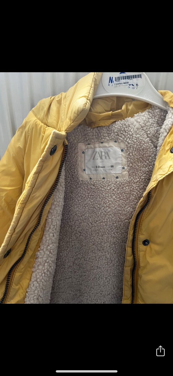 Zara içi kürklü  Kapüşonlu Erkek Çocuk Mont - Görsel 2