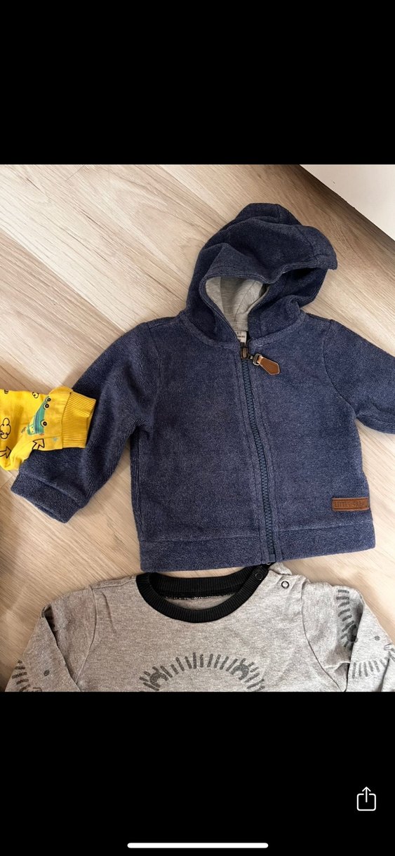 Kırmızı Kapüşonlu Denim Erkek Bebek Takımı - Görsel 2