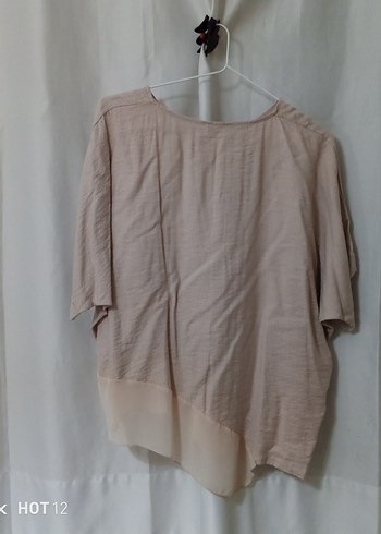 Bej Keten Salaş Kadın Bluz - Görsel 2