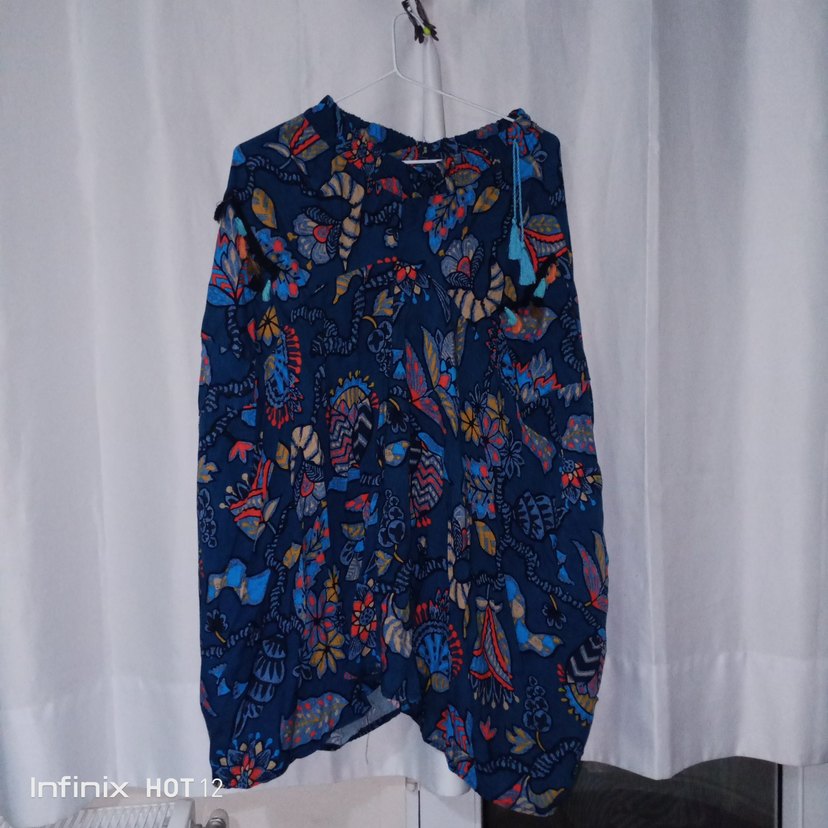 Renkli Püsküllü Bohem Uzun Tunik - Görsel 4