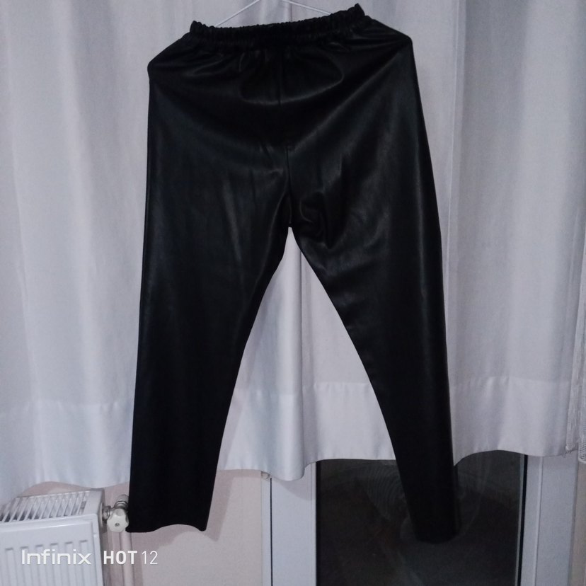 Siyah Gotik Kadın deri kumaş Pantolon - Görsel 2